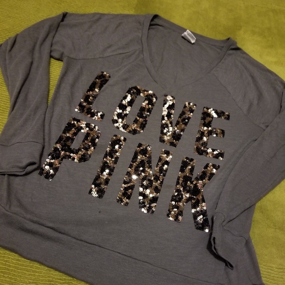 PINK Victoria's Secret Tops - 4/$20. Rare VS Cheetah Bling Long Sleeve Shirt-XS